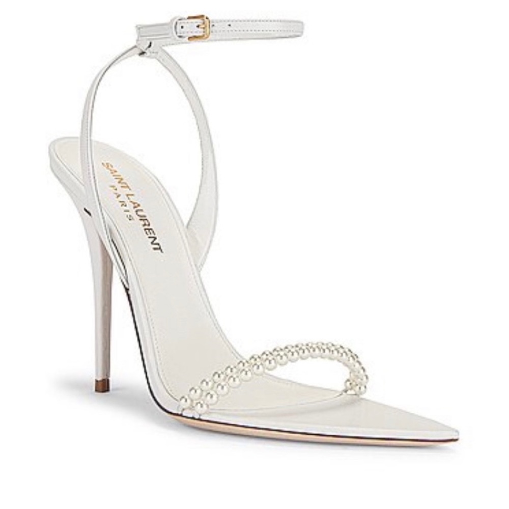 Saint Laurent Luna pearl pointed toe high heel. Size 38 worn once